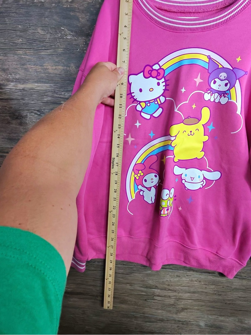 Hello Kitty Pink Rainbow Character Sweatshirt - Picture 2 of 9